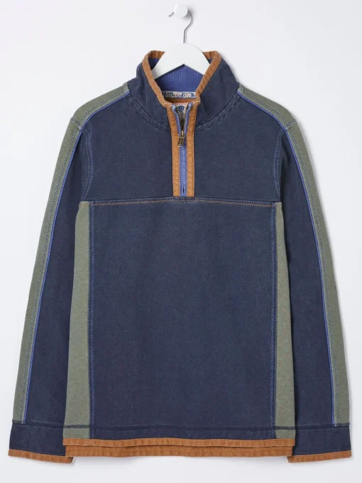 Airlie Ink Blue Panel Sweatshirt