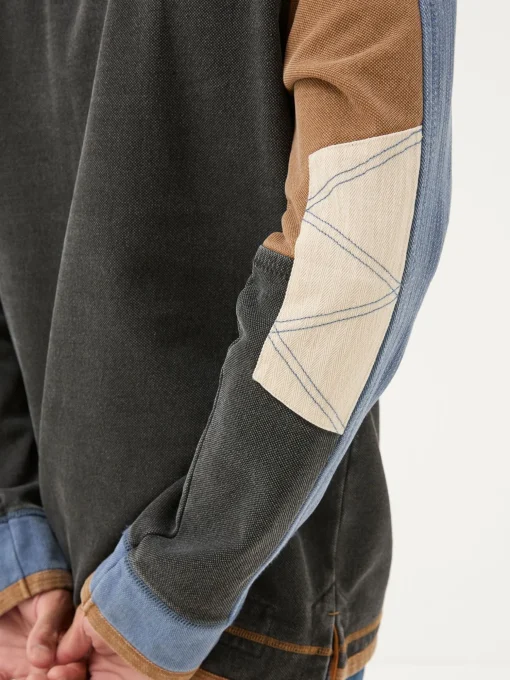 Airlie Washed Black Panel Sweatshirt