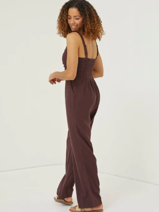 Brown Linen Vic Jumpsuit
