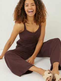 Brown Linen Vic Jumpsuit