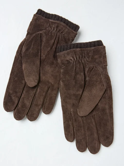 Chocolate Brown Suede Gloves