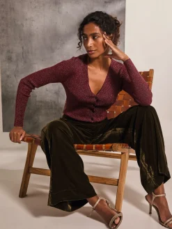 Dark Red Corine Cardigan
