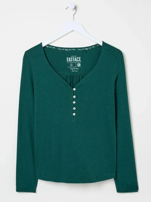 Dark Teal Lila Henley T-Shirt