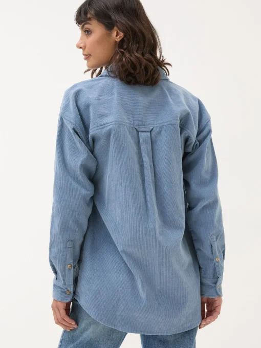 Dusky Blue Carolin Cord 100% Cotton Shirt