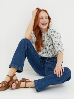 Elise Indigo Blue Wide Leg Jeans