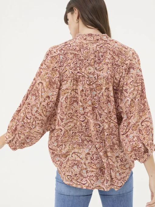 Evelyn Dusky Pink Paisley Blouse