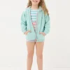 Green Shell Zip Through Hoodie