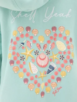 Green Shell Zip Through Hoodie