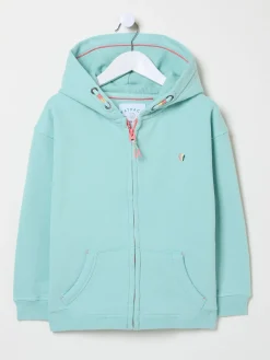 Green Shell Zip Through Hoodie