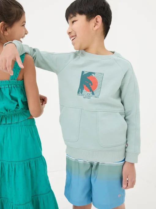 Green Surf Graphic Sweatshirt