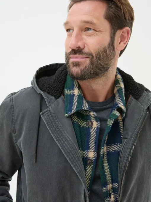 Grey Charcoal Denver Hooded Jacket