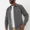 Grey Long Sleeve Cord Shirt