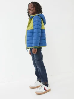 Harry Cobalt Blue Hooded Padded Jacket