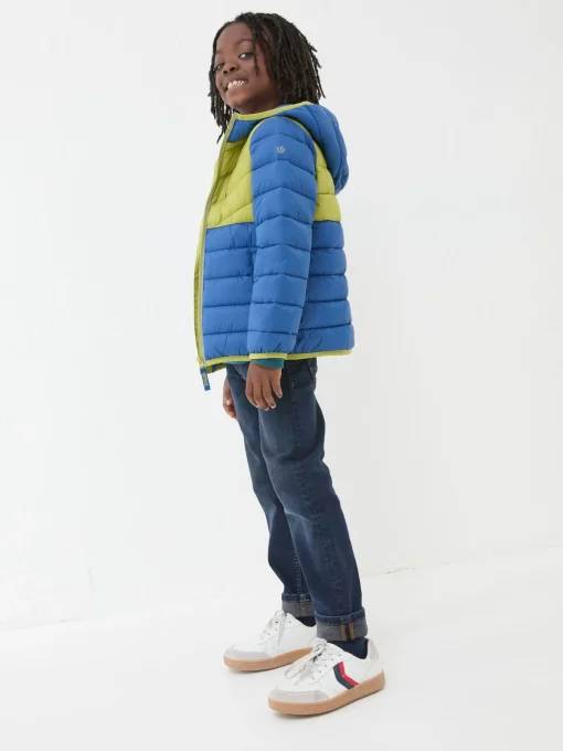 Harry Cobalt Blue Hooded Padded Jacket