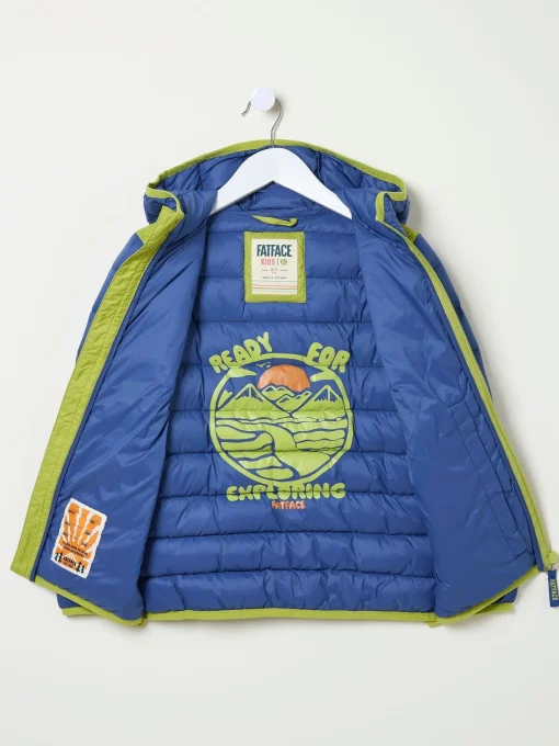 Harry Cobalt Blue Hooded Padded Jacket