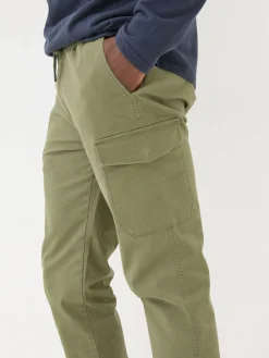 Kent Green Cuffed Cargo Trousers