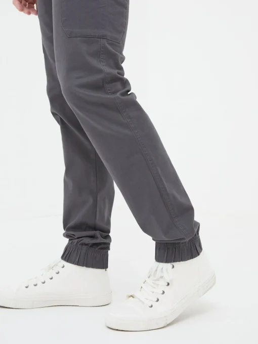 Kent Grey Cuffed Cargo Trousers