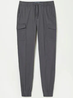 Kent Grey Cuffed Cargo Trousers