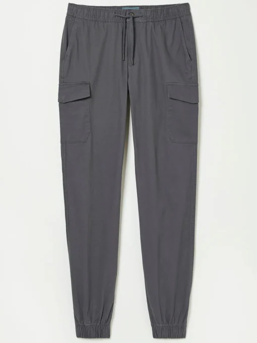 Kent Grey Cuffed Cargo Trousers
