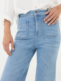 Keswick Light Vintage Blue Wide Leg Crop Jeans