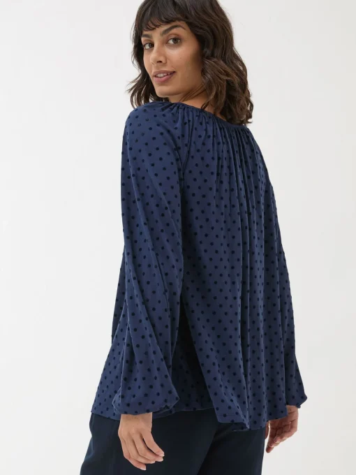 Lily Blue Navy Spot Top