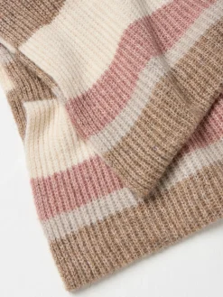 Natural Colourblock Snood Scarf