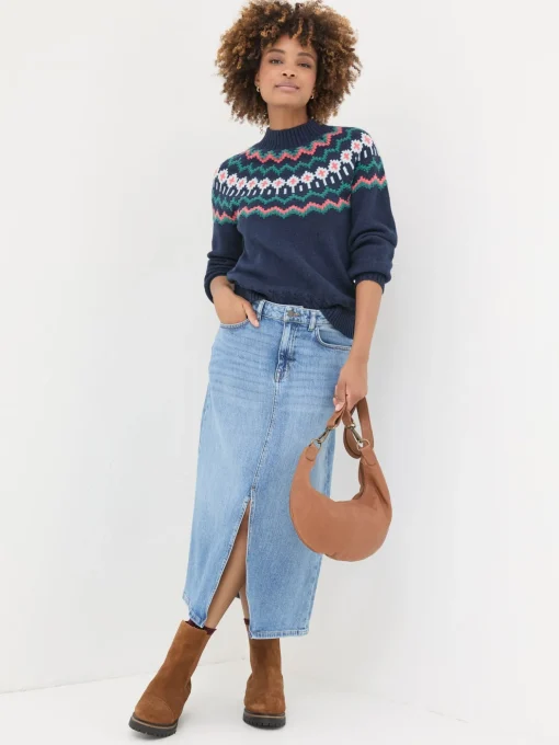 Navy Emma Fairisle Jumper