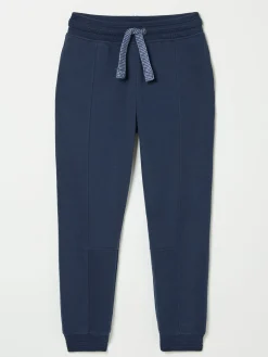 Perry Blue Cotton Panel Joggers