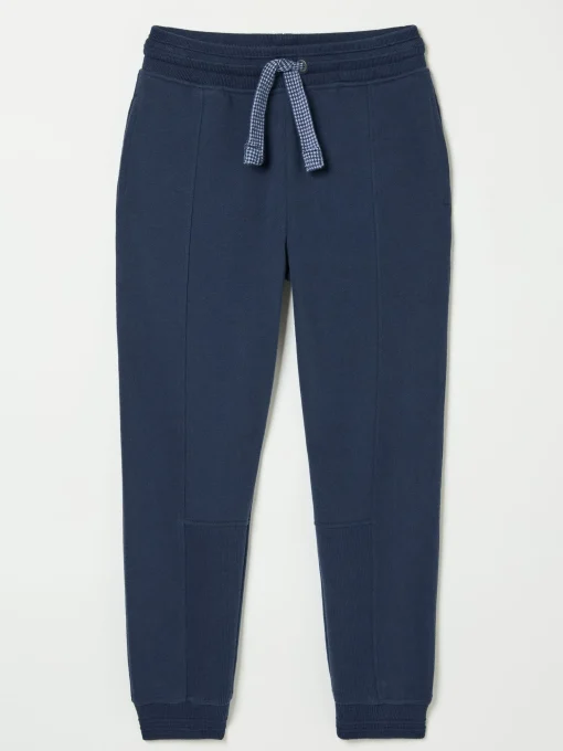 Perry Blue Cotton Panel Joggers