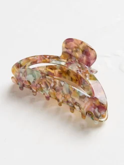 Pink Half Moon Claw Clip