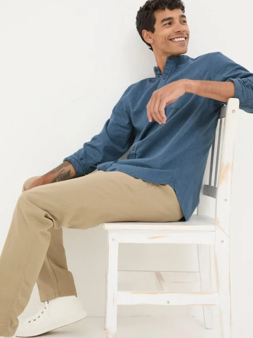 Tadlow Blue Grandad Shirt